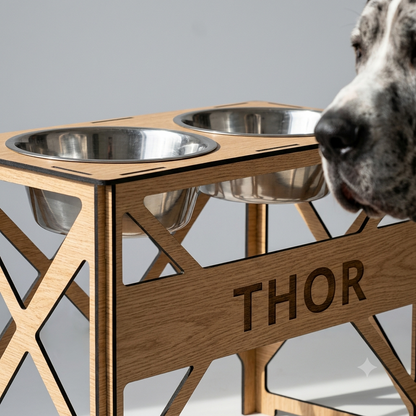Comedero Elevado Perro Grande XXL Personalizado - Modelo Titán