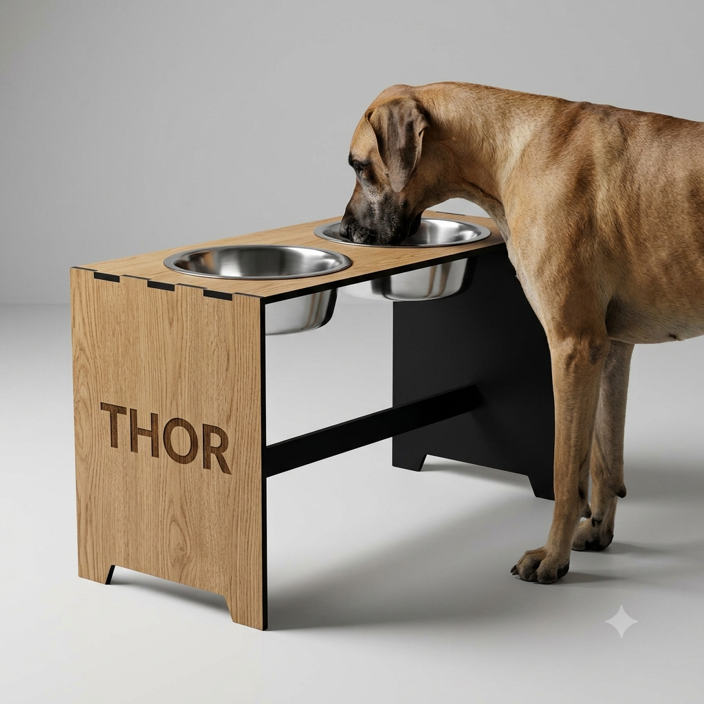 Comedero Elevado para Perros Grandes y Gigantes Personalizado - Modelo Coloso