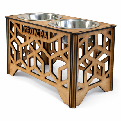 Comedero Elevado Perro Personalizado con Nombre - Modelo Natura