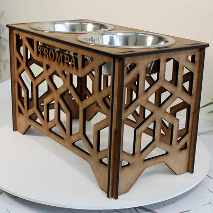 Comedero Elevado Perro Personalizado con Nombre - Modelo Natura