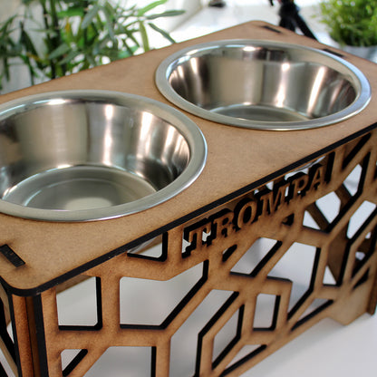 Comedero Elevado Perro Personalizado con Nombre - Modelo Natura