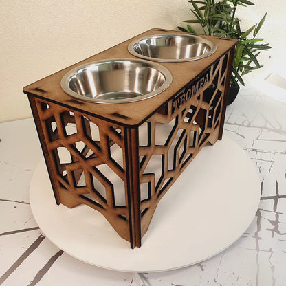 Comedero Elevado Perro Personalizado con Nombre - Modelo Natura
